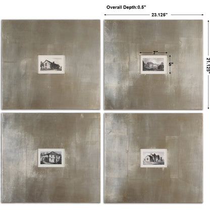 Historical Buildings Framed Art (Set of 4) by Uttermost in multi. Made from mdf in a modern style.