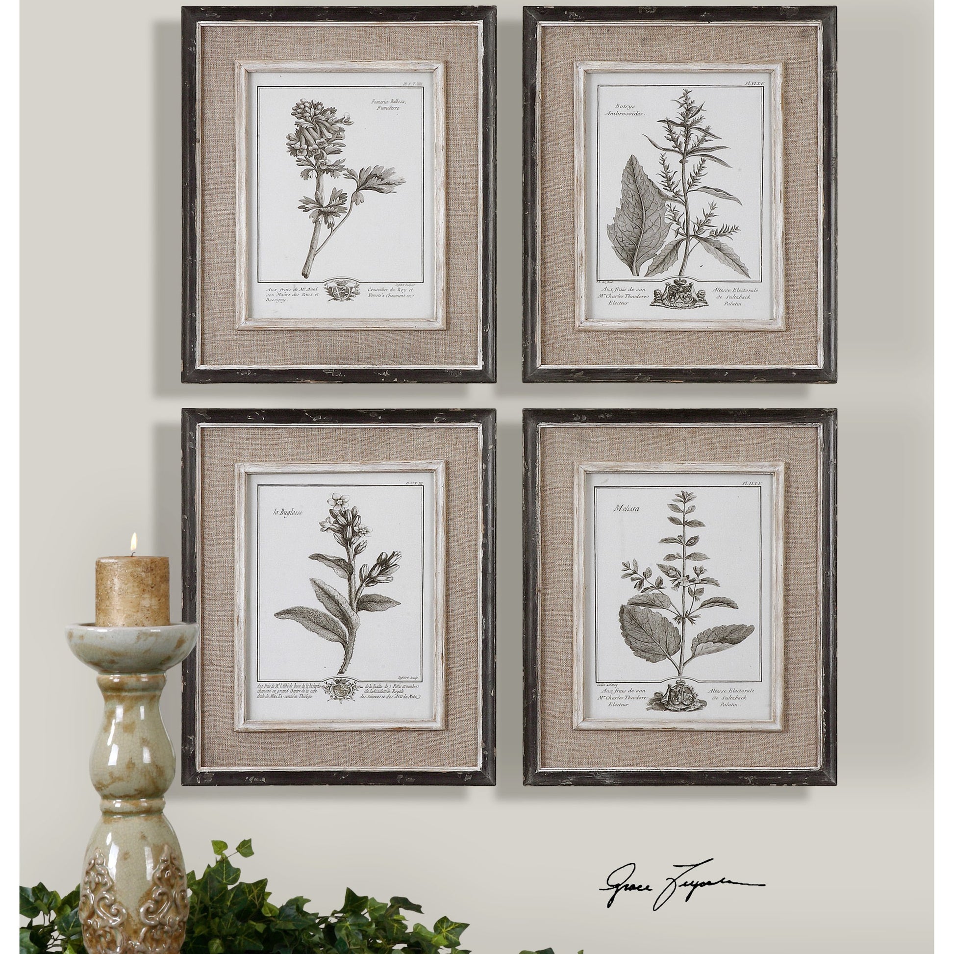 Casual Study Framed Art (Set of 4) by Uttermost in multi. Made from pine, mdf, flax, linen in a cottage & farmhouse style.