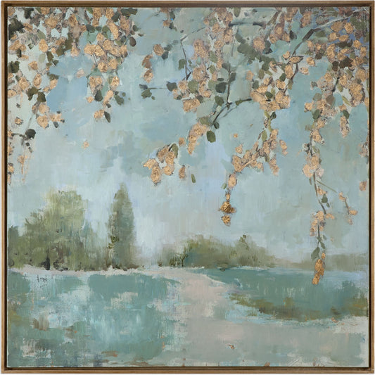 Peaceful Landscape Art by Uttermost in multi. Made from fir in a modern style.