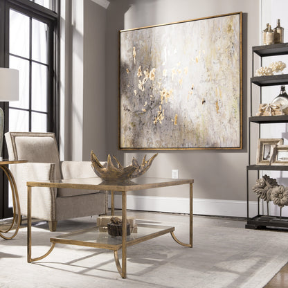 Golden Raindrops by Uttermost in multi. Made from firwood, fiber canvas, pu leather in a modern style.