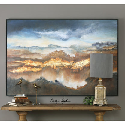 Valley of Light Landscape Art by Uttermost in multi. Made from canvas, pine wood, acrylic in a modern style.