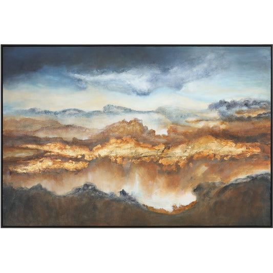 Valley of Light Landscape Art by Uttermost in multi. Made from canvas, pine wood, acrylic in a modern style.