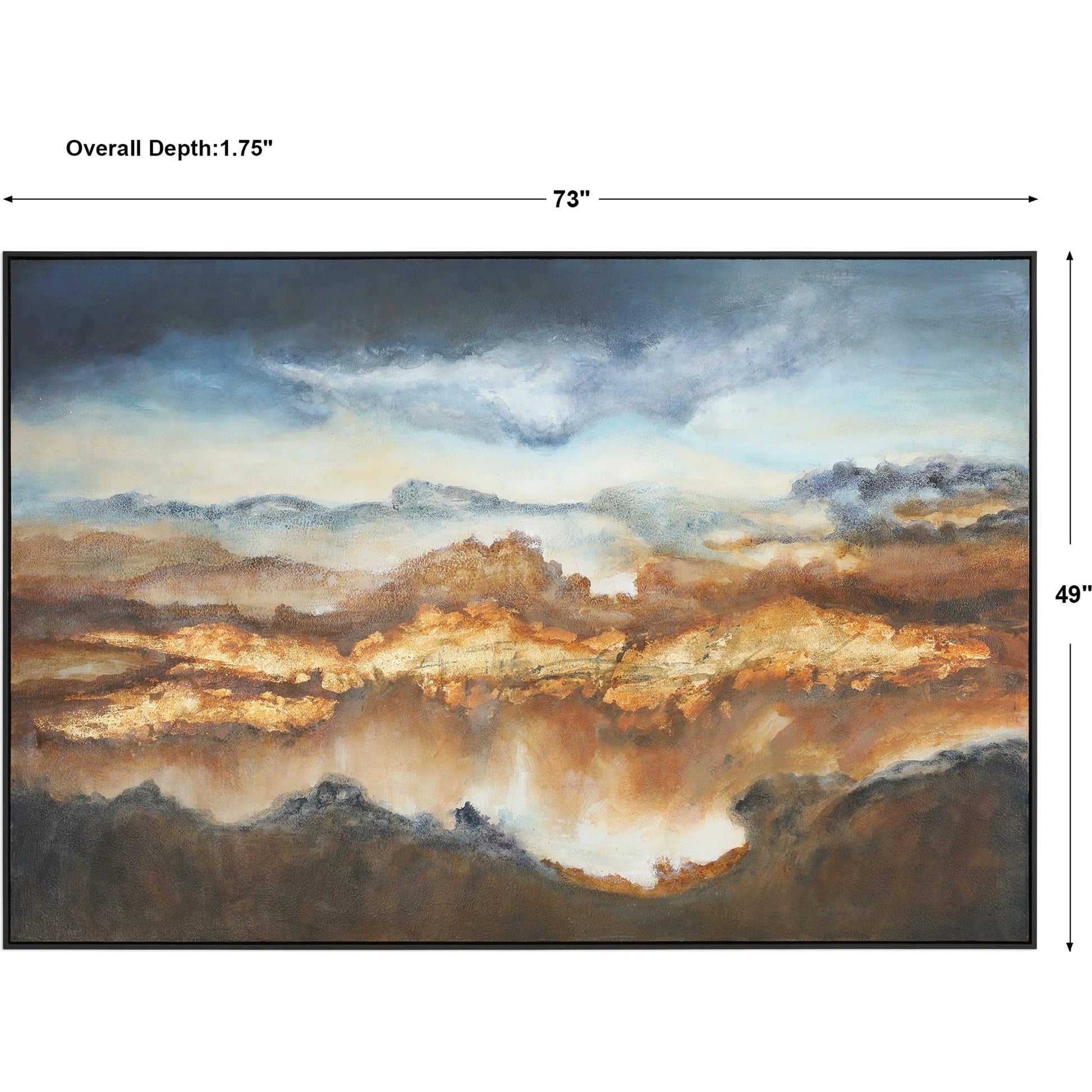Valley of Light Landscape Art by Uttermost in multi. Made from canvas, pine wood, acrylic in a modern style.