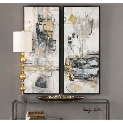 Life Scenes Abstract Art (Set of 2) by Uttermost in multi. Made from canvas, pine wood, acrylic in a eclectic & global style.