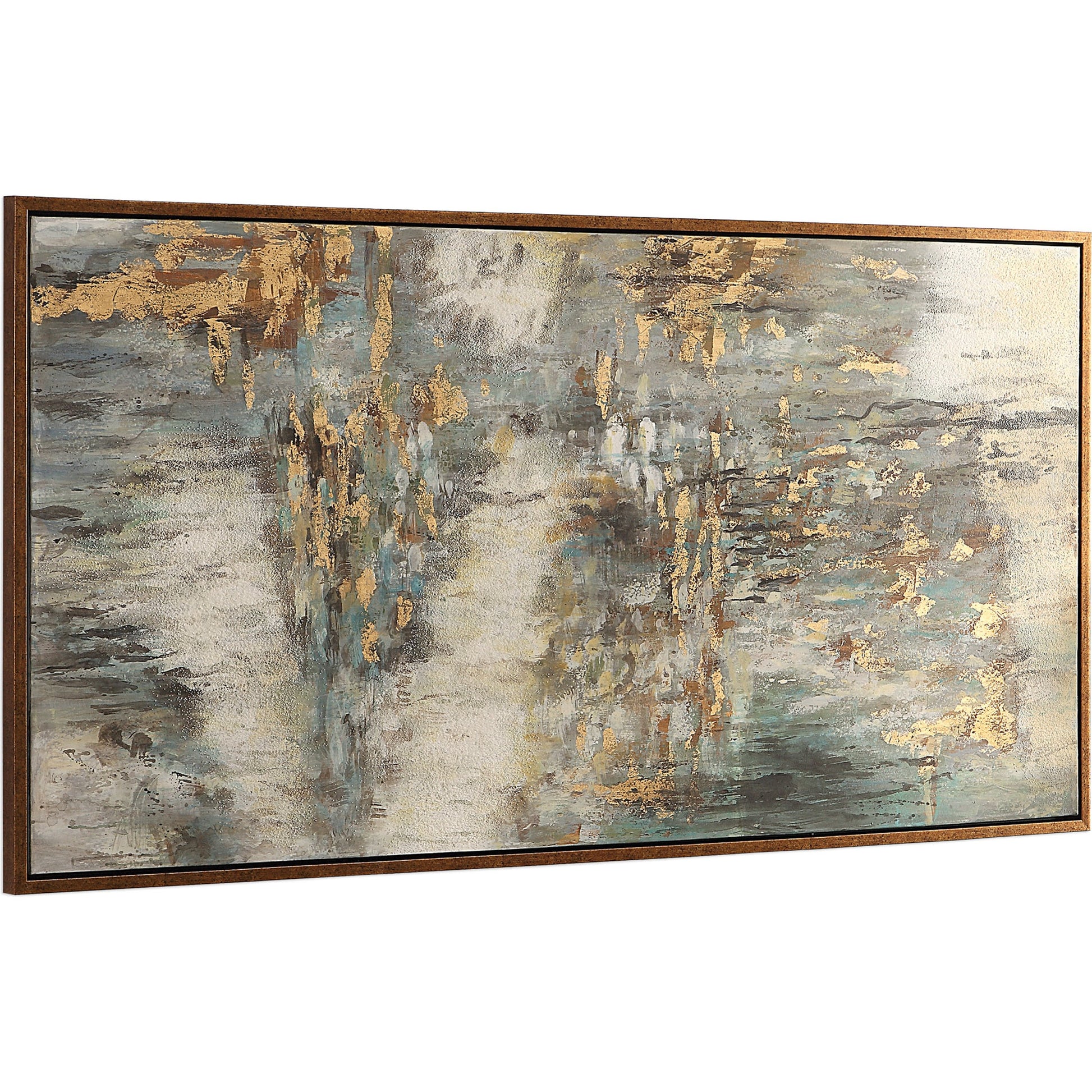Behind the Falls Abstract Art by Uttermost in multi. Made from fir wood, canvas in a modern style.