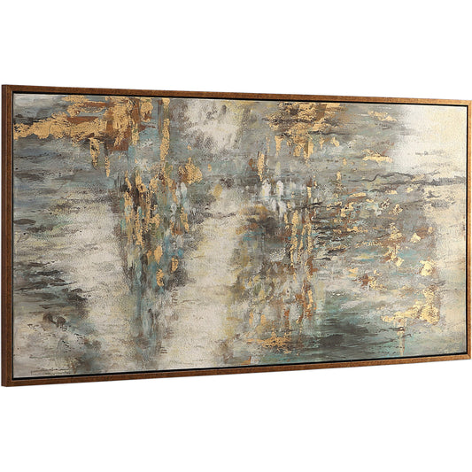 Behind the Falls Abstract Art by Uttermost in multi. Made from fir wood, canvas in a modern style.