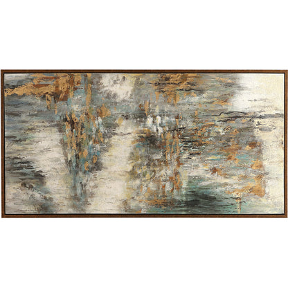 Behind the Falls Abstract Art by Uttermost in multi. Made from fir wood, canvas in a modern style.