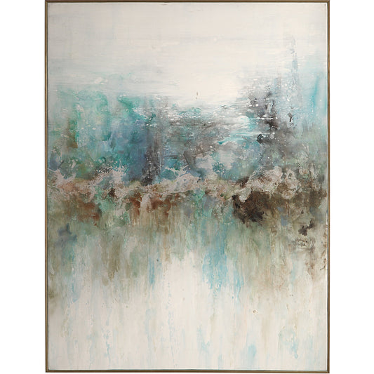 Mountain Top Abstract Art by Uttermost in multi. Made from fir, canvas in a modern style.