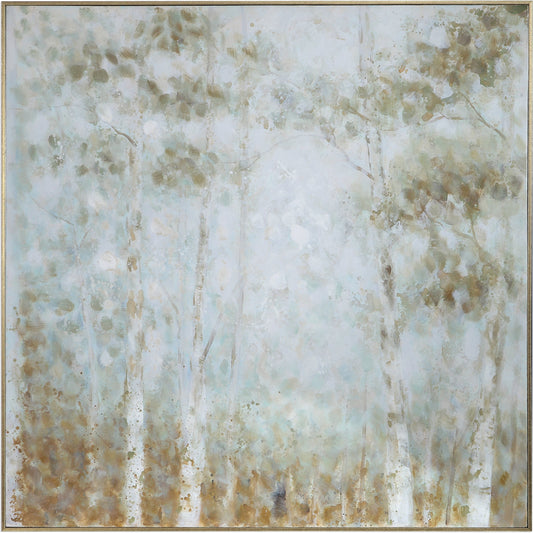 Cotton Woods Hand Painted Canvas by Uttermost in multi. Made from fir wood, canvas, pu leather in a modern style.
