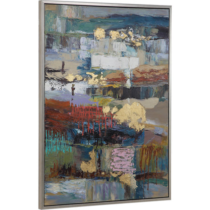 Fiesta Hand Painted Canvas by Uttermost in multi. Made from fir wood, canvas, pu frame in a modern style.