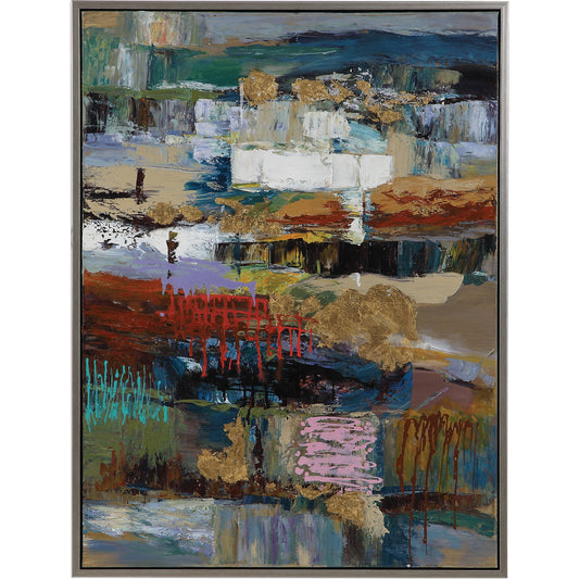 Fiesta Hand Painted Canvas by Uttermost in multi. Made from fir wood, canvas, pu frame in a modern style.