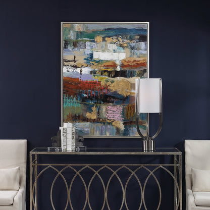 Fiesta Hand Painted Canvas by Uttermost in multi. Made from fir wood, canvas, pu frame in a modern style.