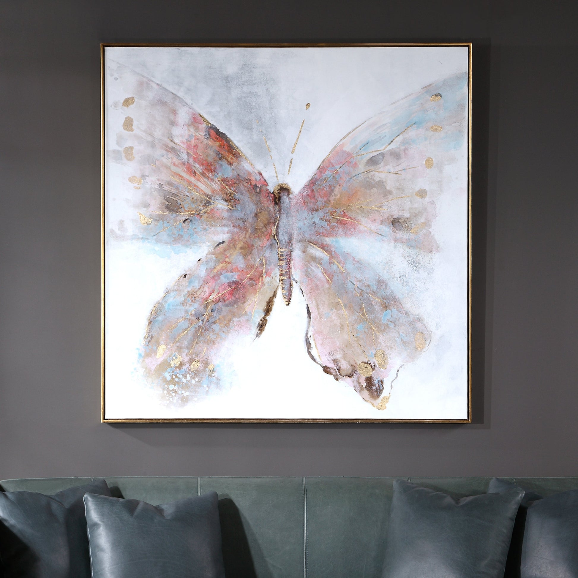 Free Flying by Uttermost in multi. Made from pine, canvas, acrylic in a modern style.