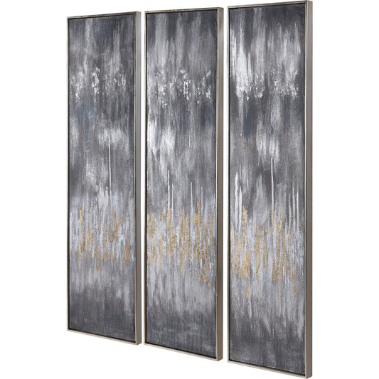 Gray Showers by Uttermost in multi. Made from canvas, pine wood, acrylic in a modern style.