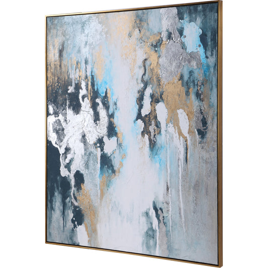 Stormy Seas by Uttermost in multi. Made from canvas, pine wood, acrylic in a modern style.