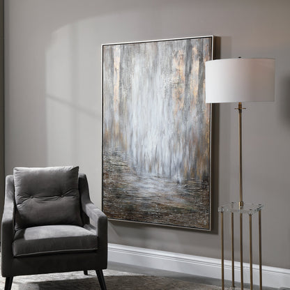 Desert Rain Hand Painted Abstract Art by Uttermost in multi. Made from fir wood, pu frame, canvas in a modern style.