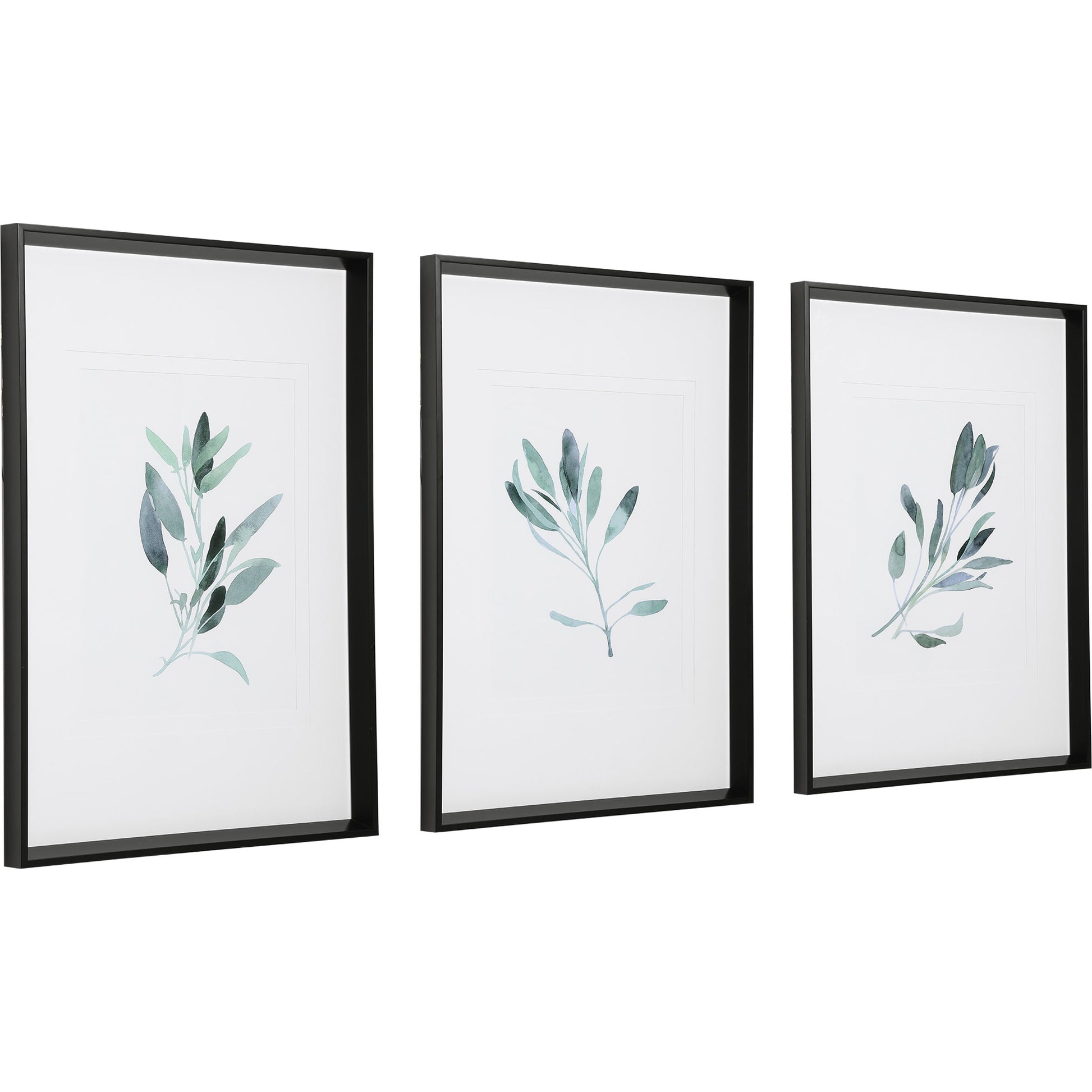 Simple Sage Watercolor Prints by Uttermost in multi. Made from plastic, glass, paper in a transitional style.