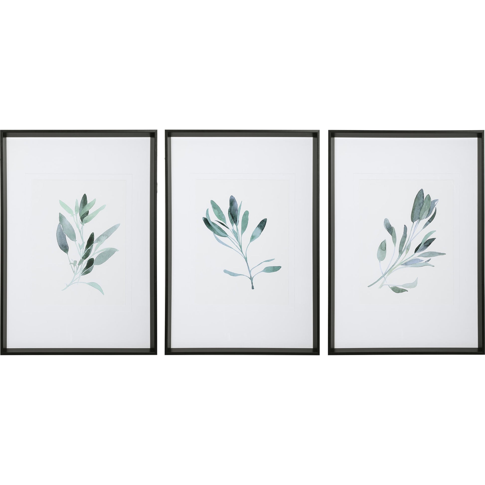 Simple Sage Watercolor Prints by Uttermost in multi. Made from plastic, glass, paper in a transitional style.