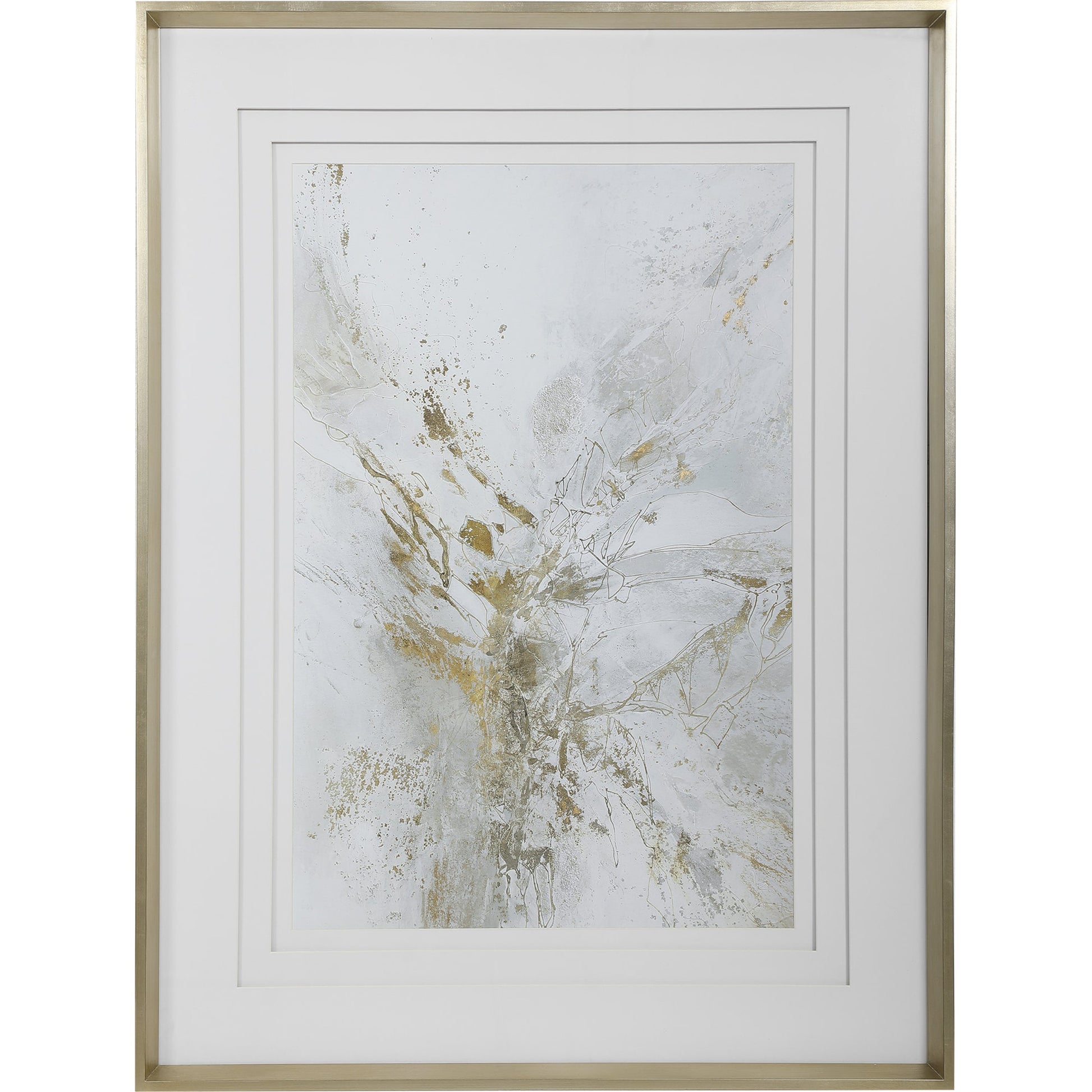 Pathos Framed Abstract Print by Uttermost in multi. Made from pine, glass, mdf, paper in a transitional style.