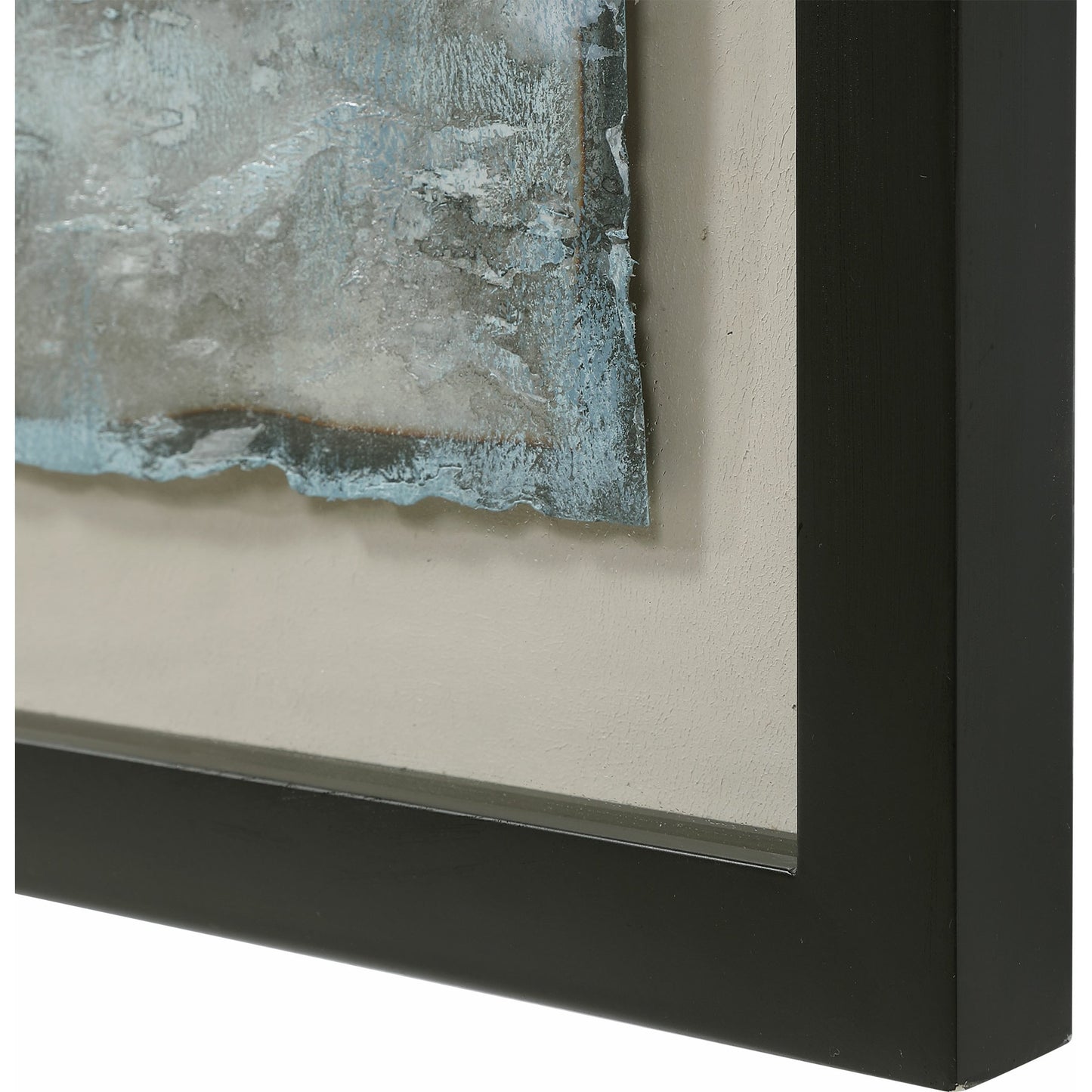 003 SR-824239 | Closeup | Ocean Swell Painted Art by Uttermost in multi. Made from iron, pine, mdf, glass, acrylic in a coastal style.