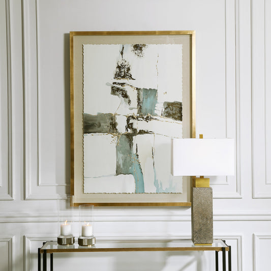 Crosswalk Abstract Art by Uttermost in multi. Made from paper, pine, mdf, glass, linen, acrylic in a modern style.