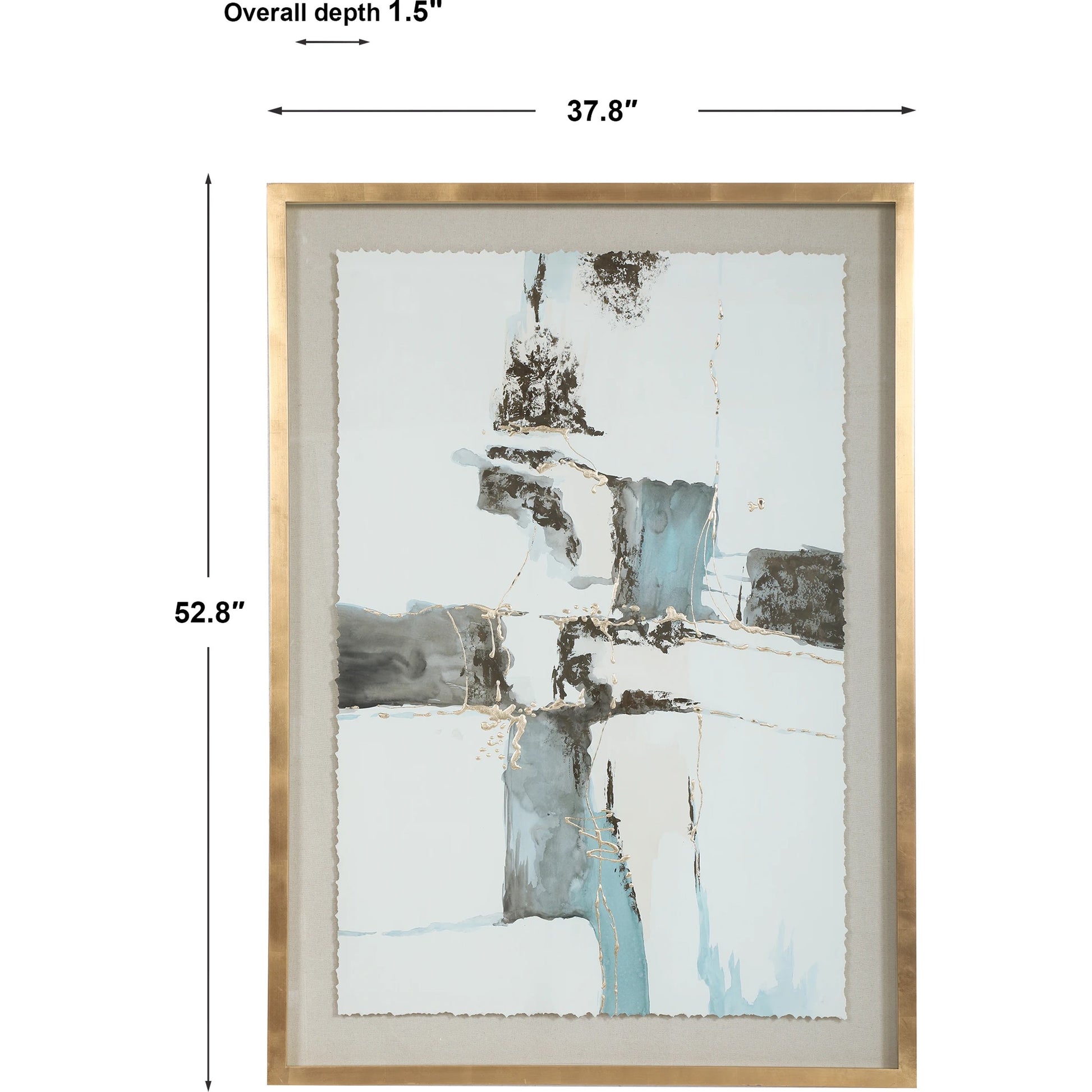 Crosswalk Abstract Art by Uttermost in multi. Made from paper, pine, mdf, glass, linen, acrylic in a modern style.