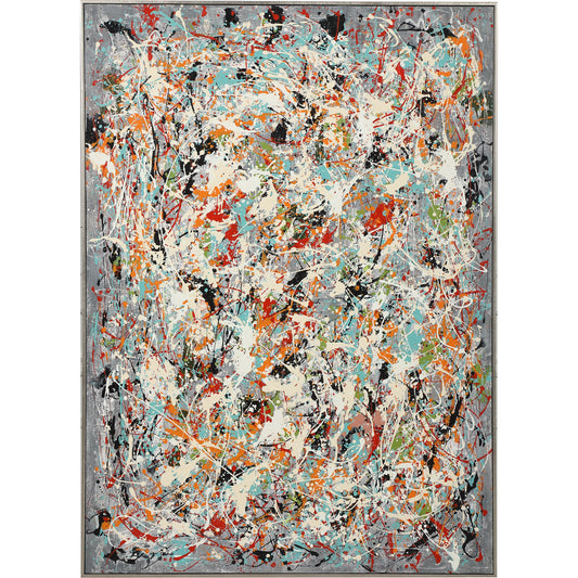 Organized Chaos Hand Painted Canvas by Uttermost in multi. Made from canvas, fir, plastic, acrylic in a modern style.