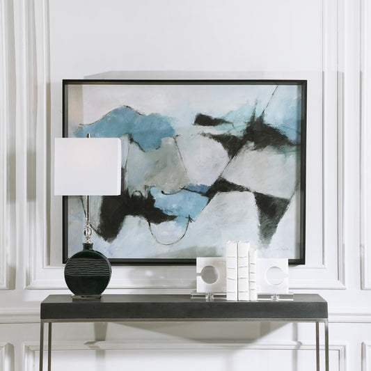 Winter Crop Abstract Print by Uttermost in multi. Made from pine, glass, mdf, paper in a modern style.