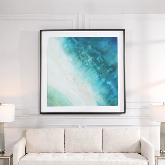 Bird's Eye View Coastal Print by Uttermost in multi. Made from pine, mdf, paper in a coastal style.