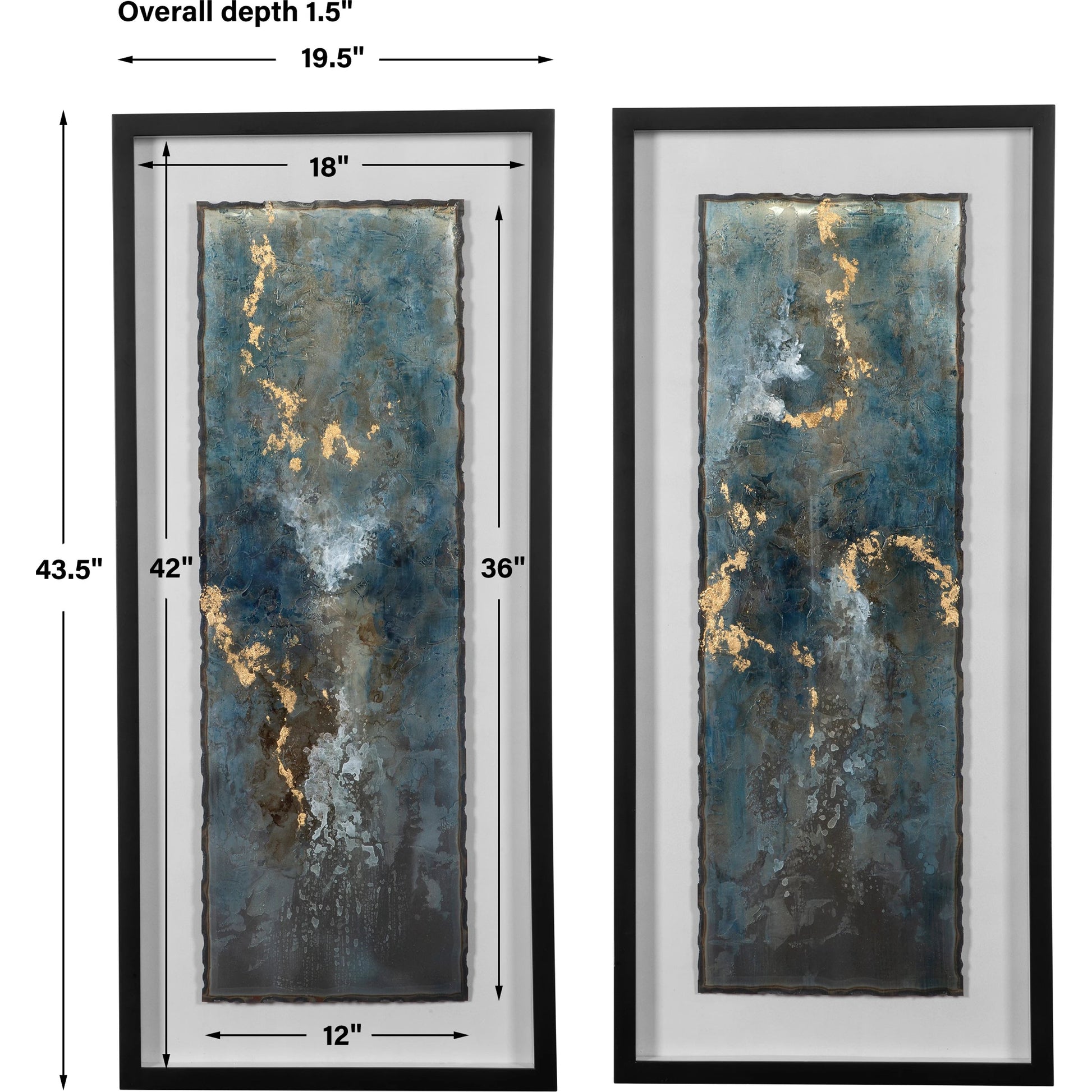 Glimmering Agate by Uttermost in multi. Made from mdf, iron, pine, glass in a modern style.