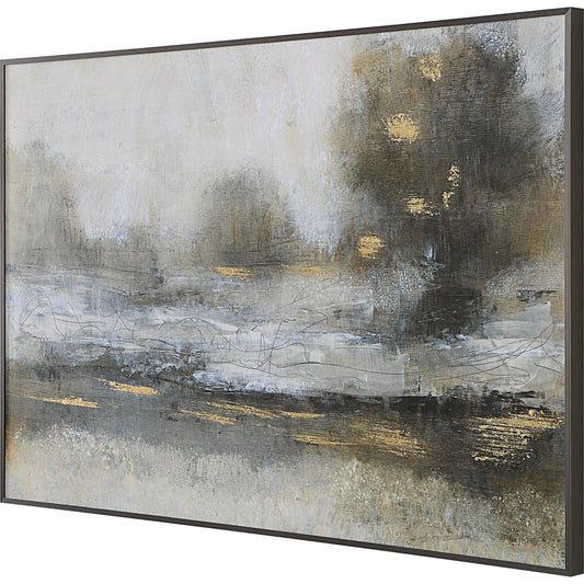 Gilt Misty Landscape Framed Print by Uttermost in multi. Made from aluminium alloy, mdf, pine, paper in a modern style.