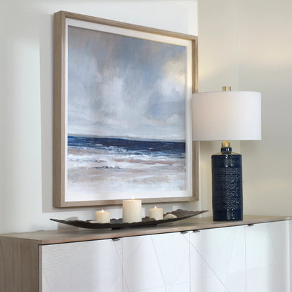 Distant Land Framed Print by Uttermost in multi. Made from pine, mdf, veneer, linen in a coastal style.