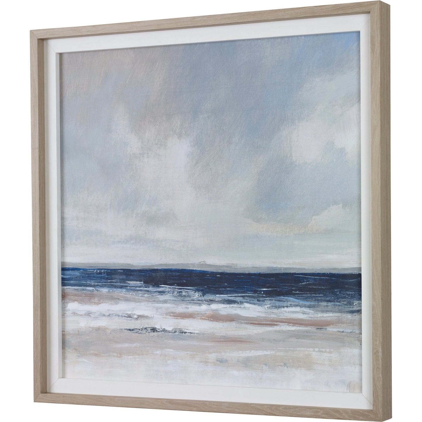 002 SI-1981461 | Closeup | Distant Land Framed Print by Uttermost in multi. Made from pine, mdf, veneer, linen in a coastal style.