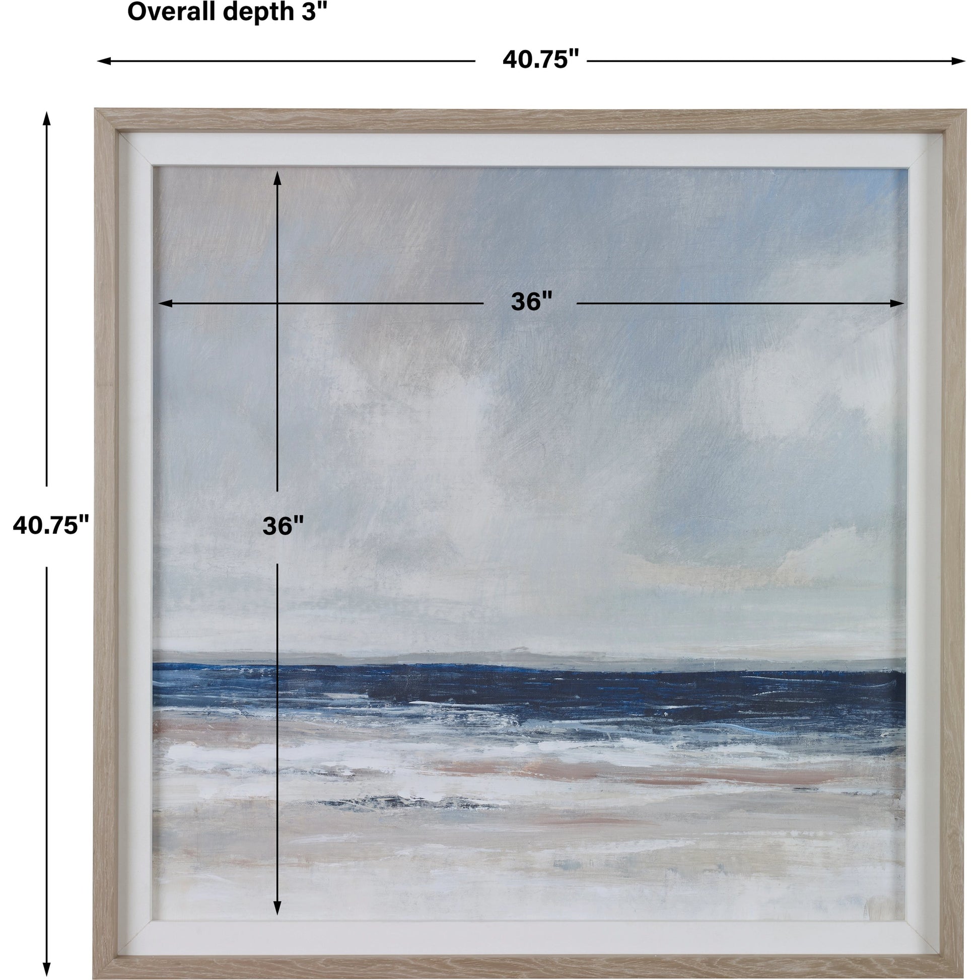 Distant Land Framed Print by Uttermost in multi. Made from pine, mdf, veneer, linen in a coastal style.