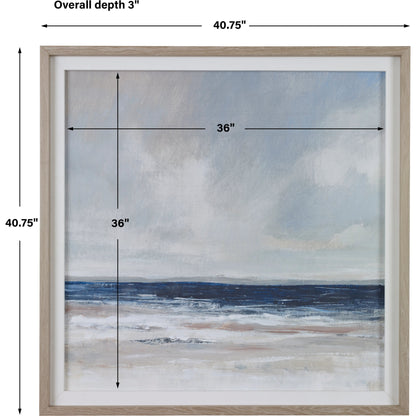 Distant Land Framed Print by Uttermost in multi. Made from pine, mdf, veneer, linen in a coastal style.