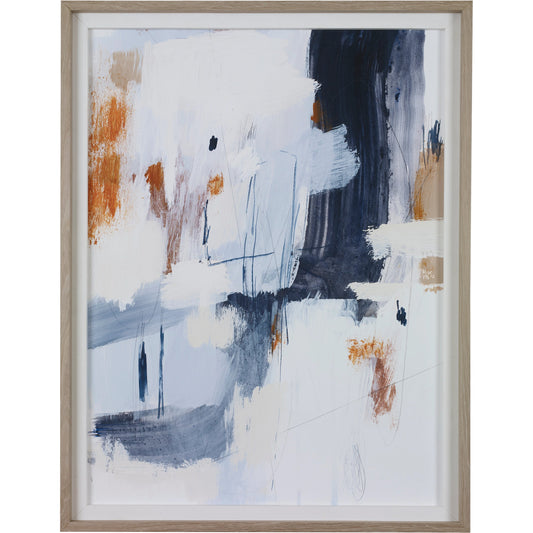 Variant Framed Print by Uttermost in multi and light white wash. Made from pine, mdf, veneer, linen in a modern style.