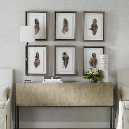 Birds of a Feather Framed Prints by Uttermost in multi. Made from plastic, glass, paper in a modern style.