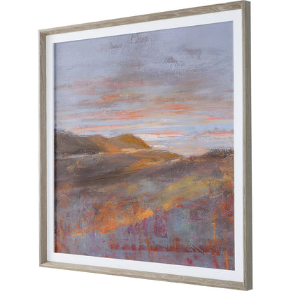 Dawn on the Hills Framed Print by Uttermost in multi. Made from pine, mdf, veneer, linen, paper in a modern style.