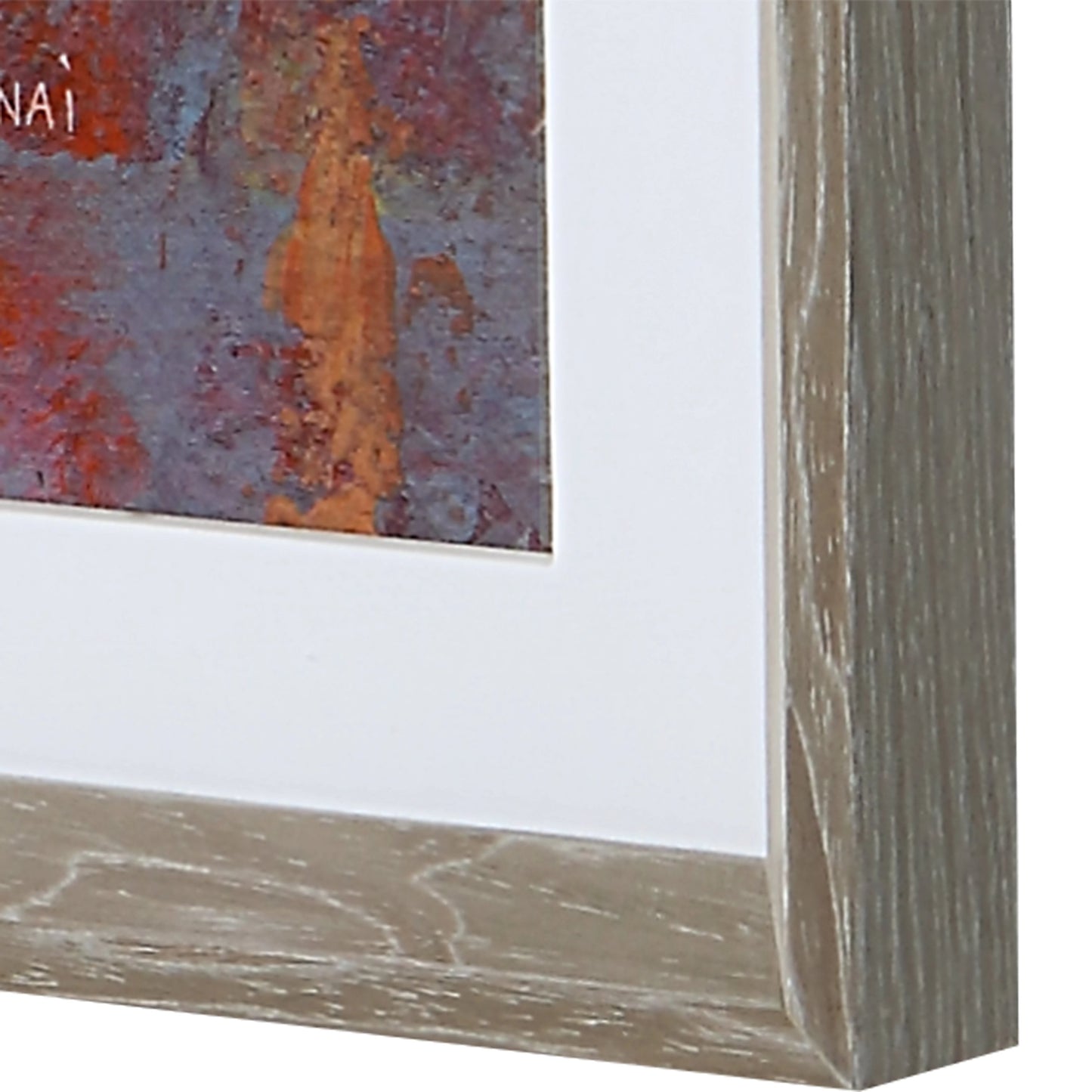 003 SI-1981466 | Closeup | Dawn on the Hills Framed Print by Uttermost in multi. Made from pine, mdf, veneer, linen, paper in a modern style.