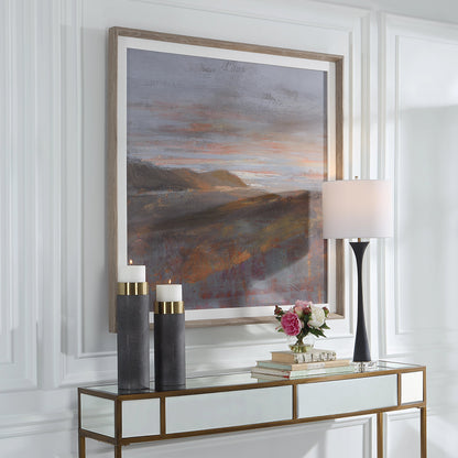Dawn on the Hills Framed Print by Uttermost in multi. Made from pine, mdf, veneer, linen, paper in a modern style.