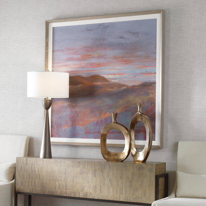 Dawn on the Hills Framed Print by Uttermost in multi. Made from pine, mdf, veneer, linen, paper in a modern style.