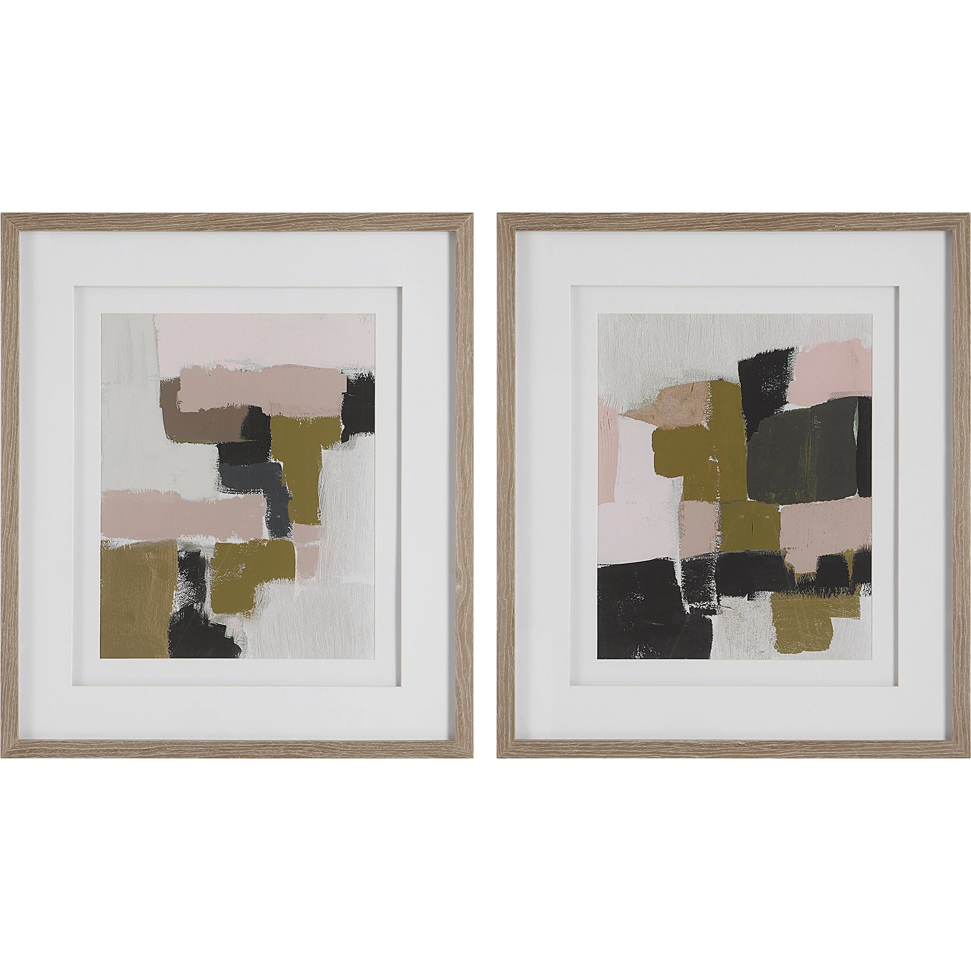 Color Block Framed Prints by Uttermost in multi. Made from pine, glass, mdf, veneer, paper in a modern style.