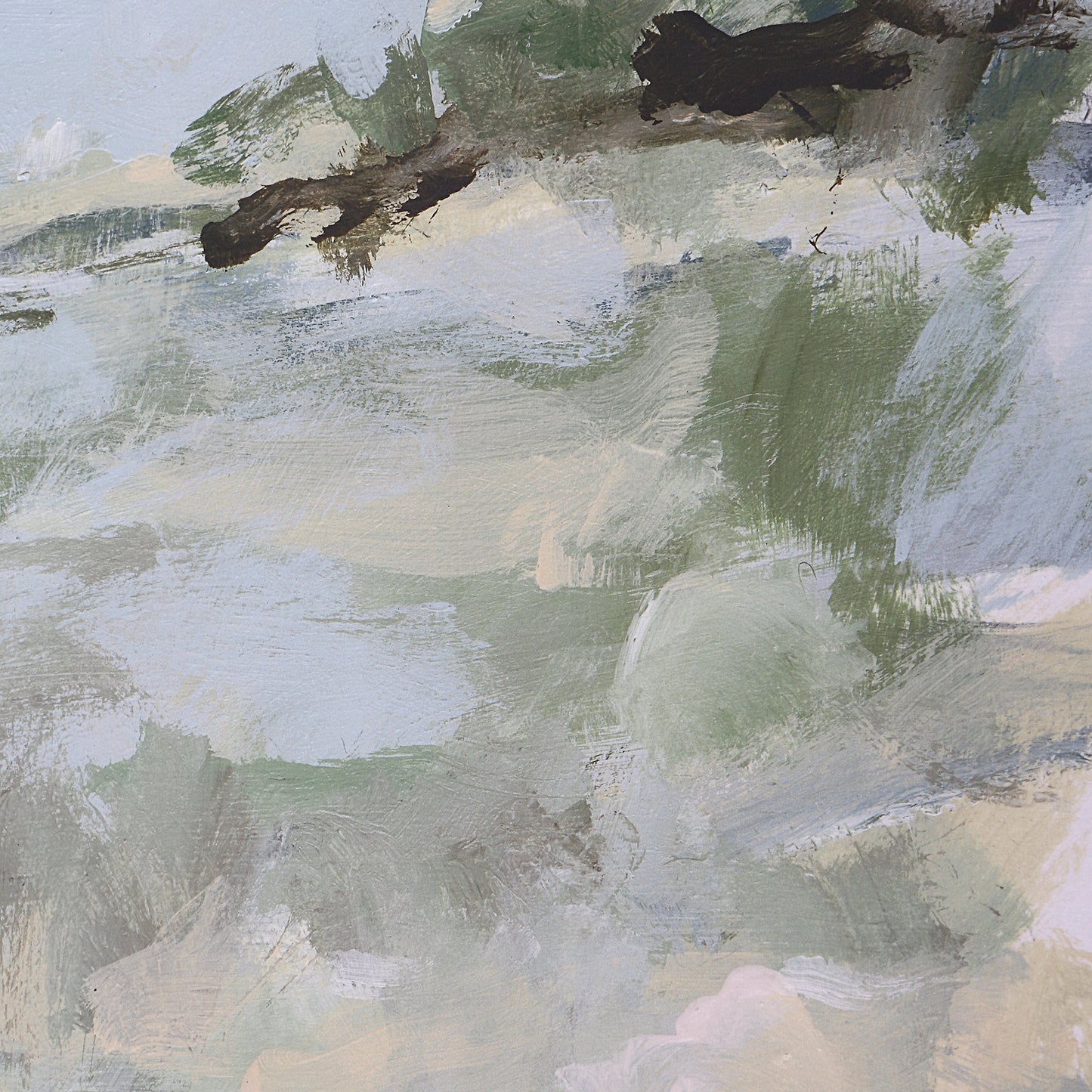 002 SI-1981468 | Closeup | Far Away View Framed Prints by Uttermost in multi and champagne silver. Made from pine, mdf, linen, paper in a modern style.