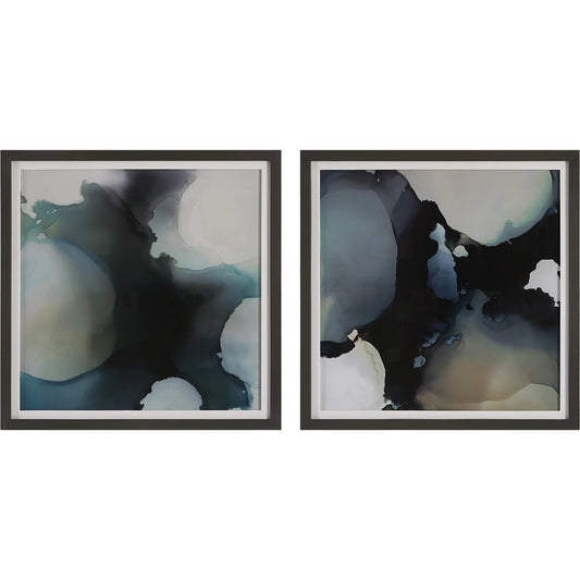 Telescopic Framed Prints by Uttermost in multi and dark gunmetal. Made from pine, glass, mdf, paper in a modern style.