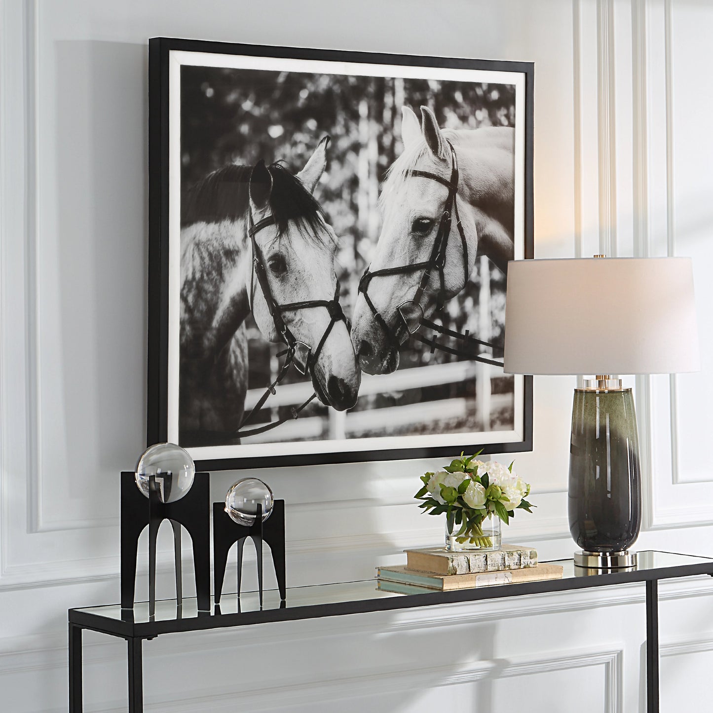 009 SI-1981479 | Lifestyle | Apple of My Eye Framed Print by Uttermost in black, white. Made from pinewood, glass, mdf, paper, linen in a modern style.