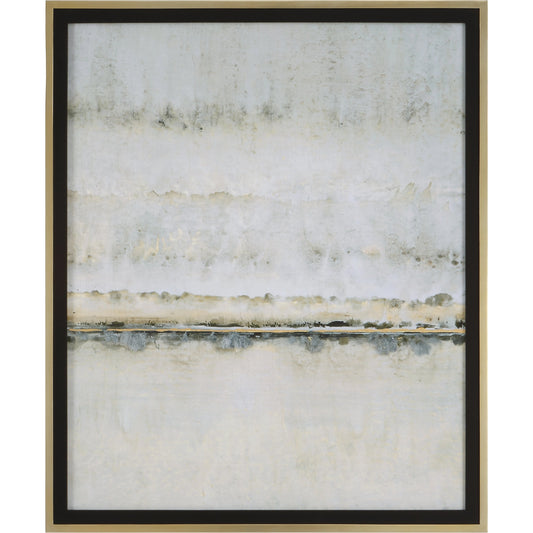 Gilded Horizon Framed Print by Uttermost in multi and antique gold leaf. Made from pine, glass, mdf, paper in a modern style.