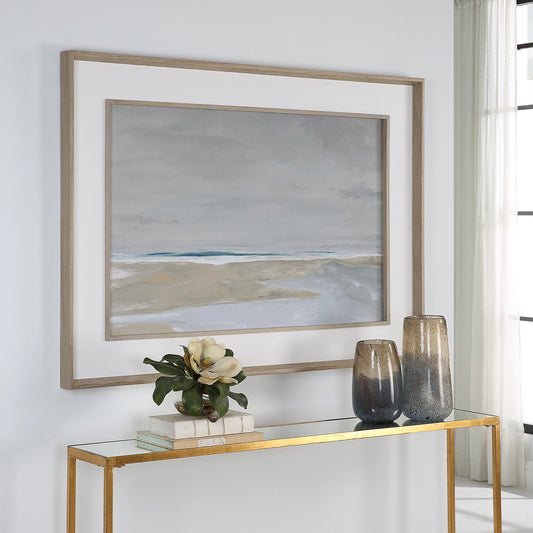 Oregon Coast Framed Print by Uttermost in mult and natural pine. Made from pine, mdf, veneer, paper in a modern style.