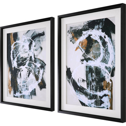 Winterland Prints by Uttermost in multi and satin black. Made from pine, aluminium, mdf, linen, paper in a modern style.