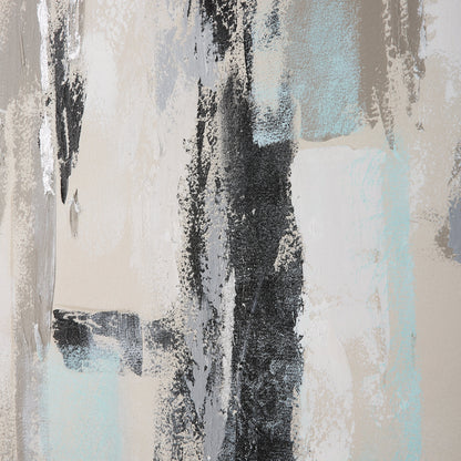 Placidity Hand Painted Canvas by Uttermost in multi and brushed silver. Made from canvas, pine wood, acrylic, plastic in a modern style.