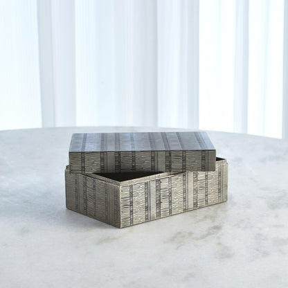 Kokoro Etched Box by Global Views in brass. Made from iron in a eclectic & global style.